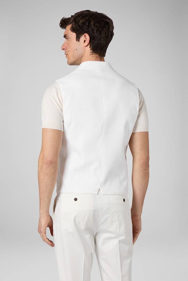 Lab. Pal Zileri Gilet doppiopetto bianco con macro bottoni Convenienza