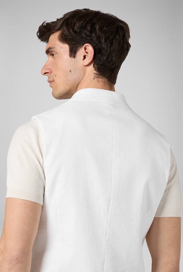 Lab. Pal Zileri Gilet doppiopetto bianco con macro bottoni Convenienza