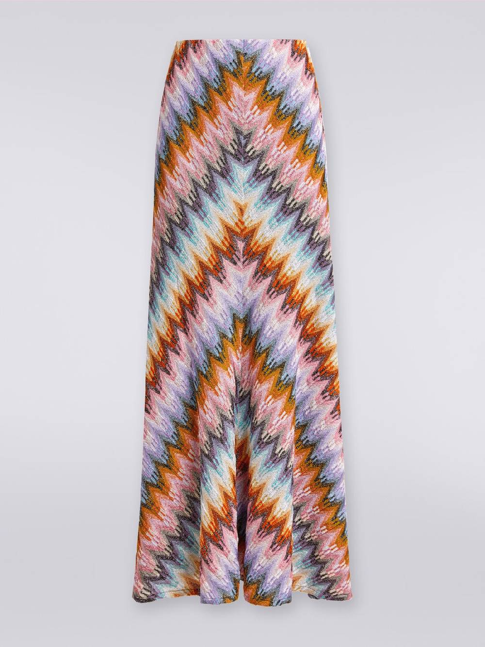 Missoni Gonna lunga svasata in viscosa zig zag con lurex Promozione
