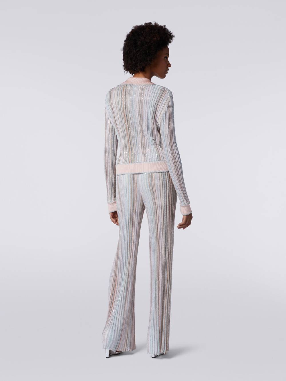 Missoni Top a maniche lunghe con righe verticali e paillettes Pezzi Unici
