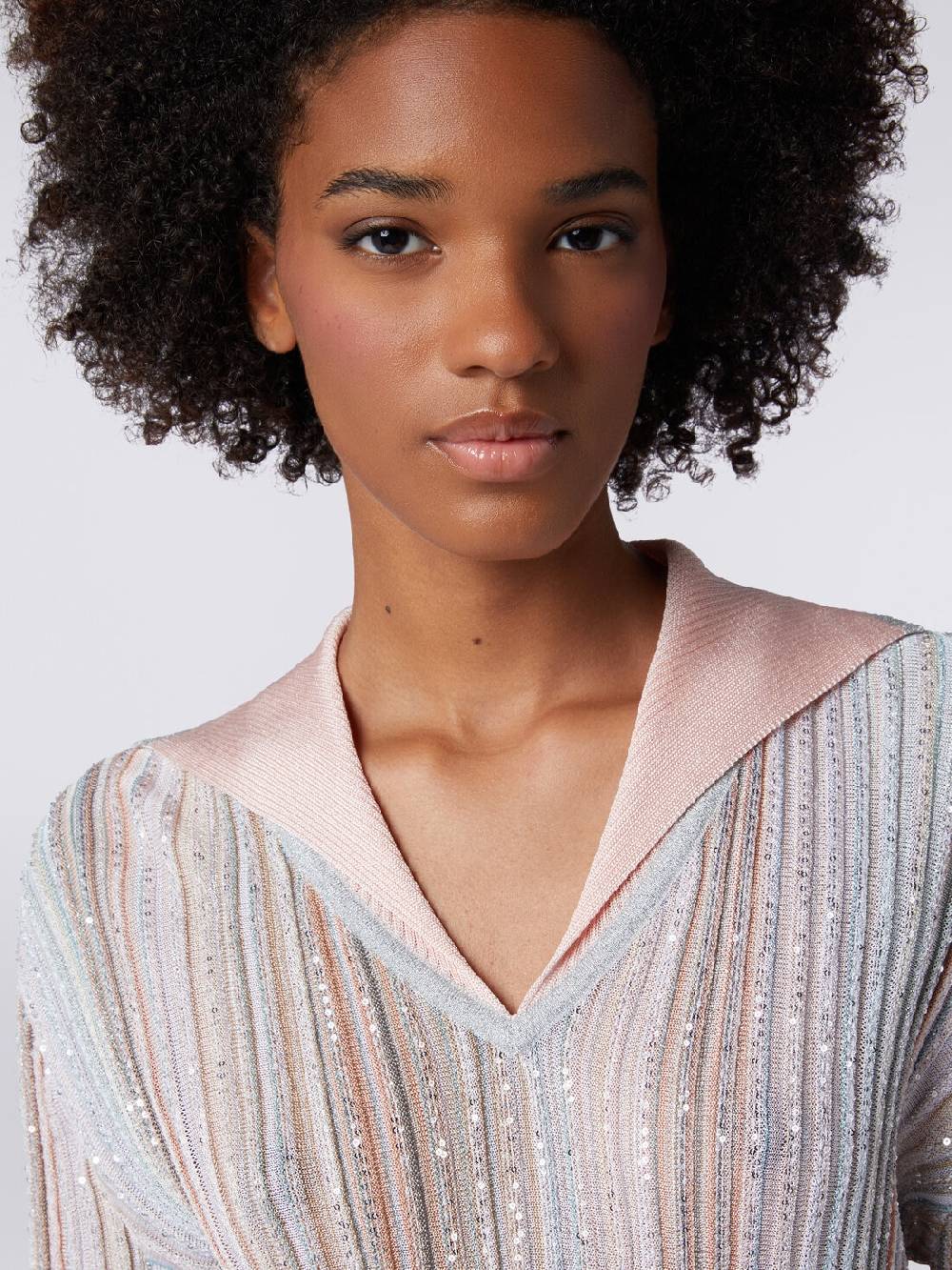 Missoni Top a maniche lunghe con righe verticali e paillettes Pezzi Unici