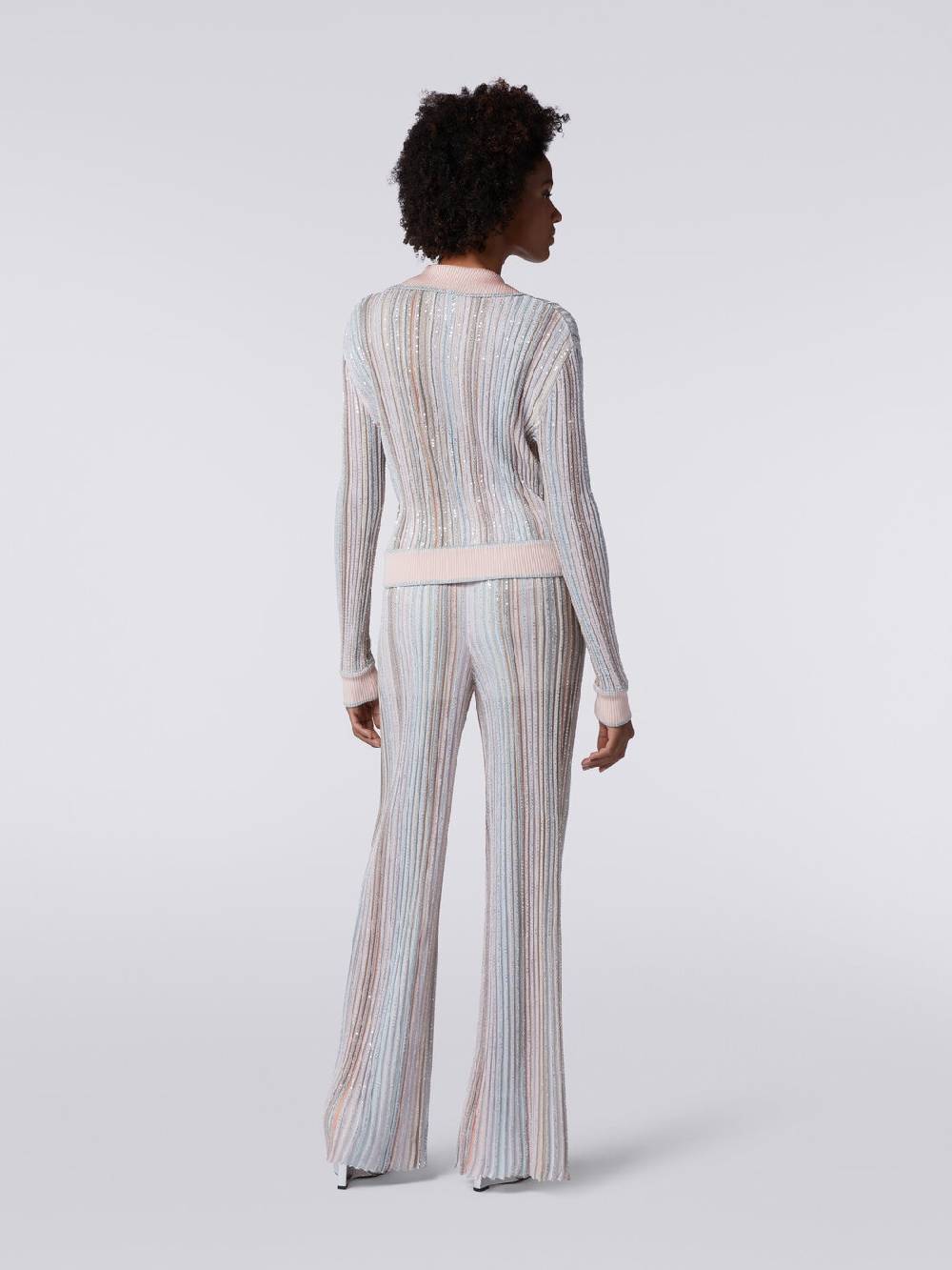 Missoni Pantaloni in maglia a righe verticali con paillettes Soddisfazione Garantita