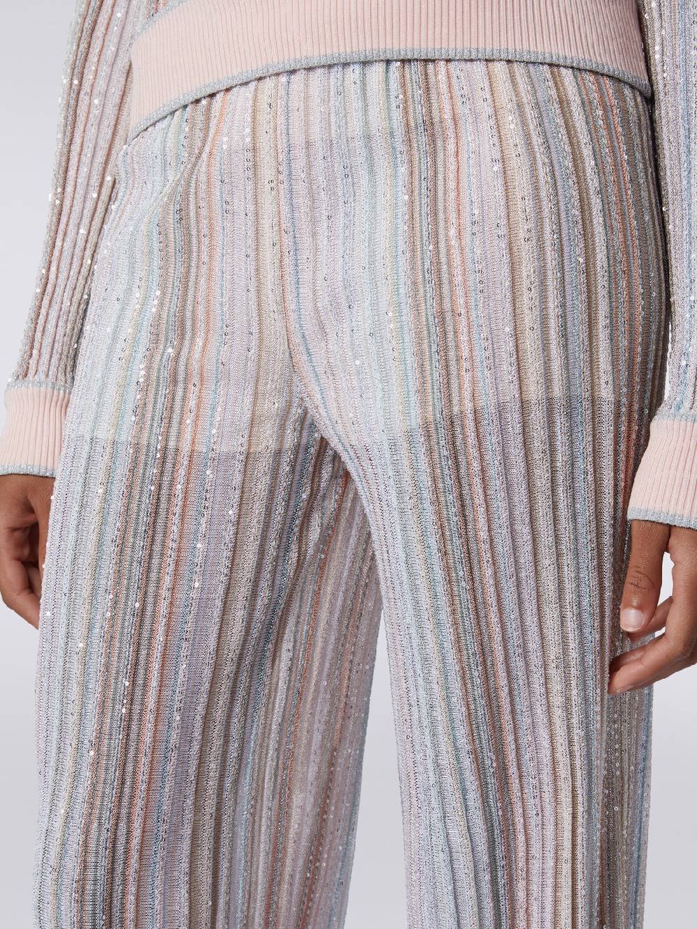 Missoni Pantaloni in maglia a righe verticali con paillettes Soddisfazione Garantita