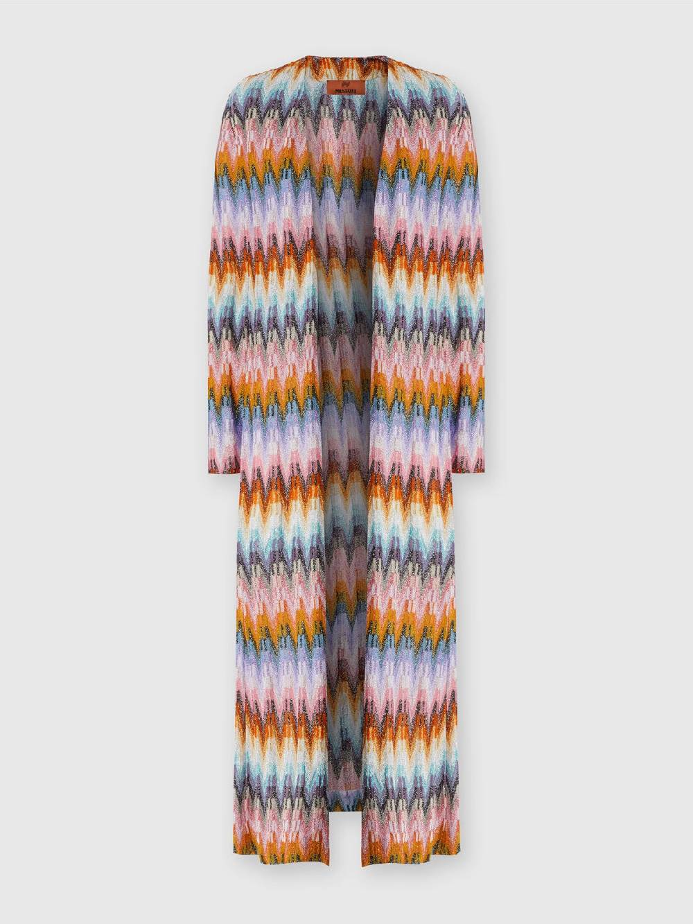 Missoni Cardigan lungo in maglia zig zag lamé Negozi Online