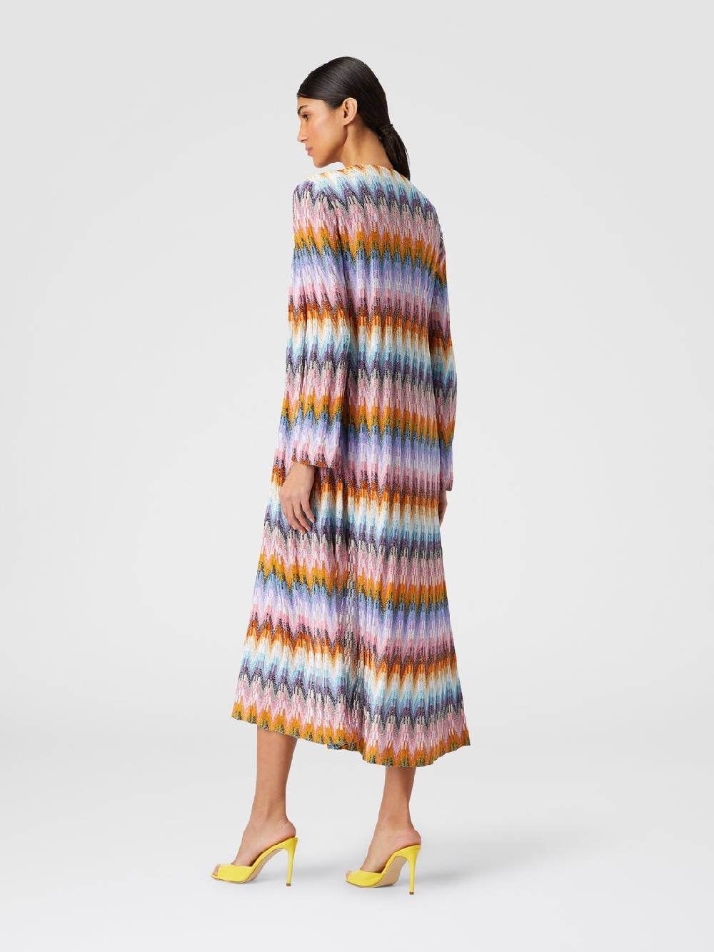 Missoni Cardigan lungo in maglia zig zag lamé Negozi Online