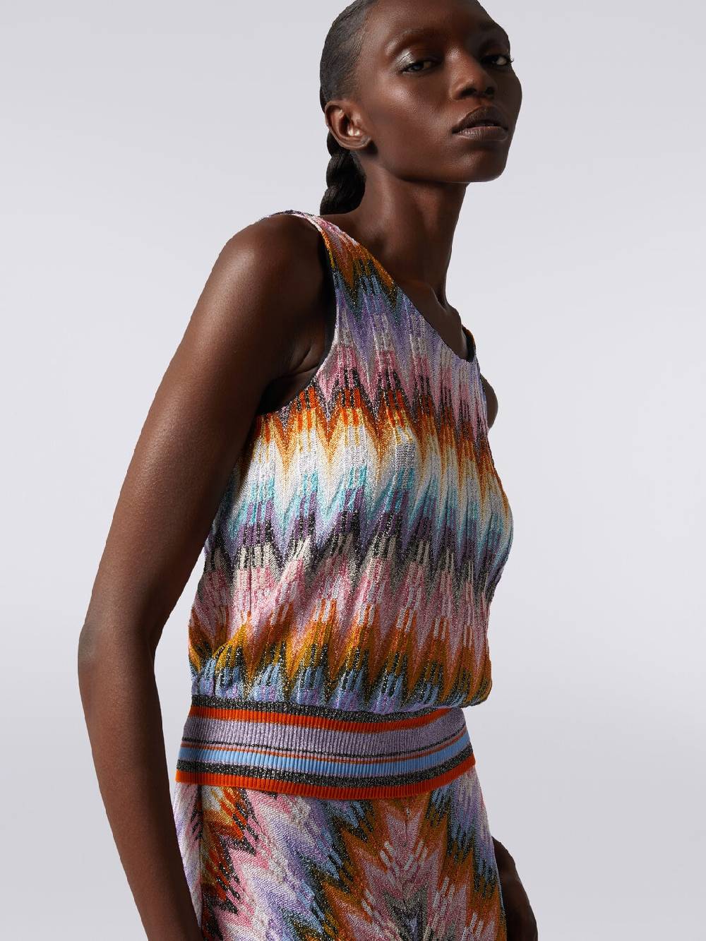 Missoni Top senza maniche in viscosa zig zag con lurex Acquista Ora