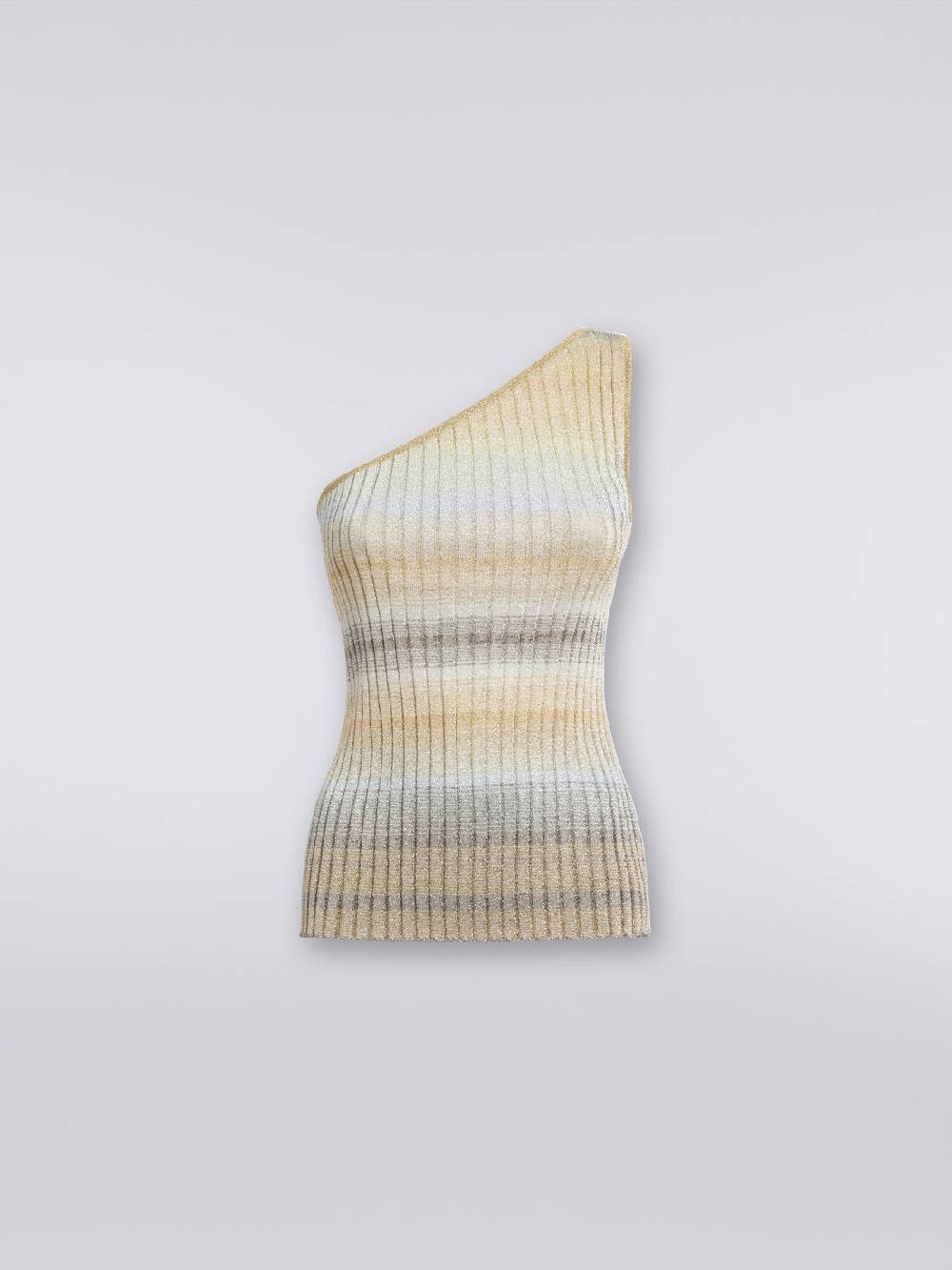 Missoni Top monospalla in viscosa lamé a costine Consegna Veloce