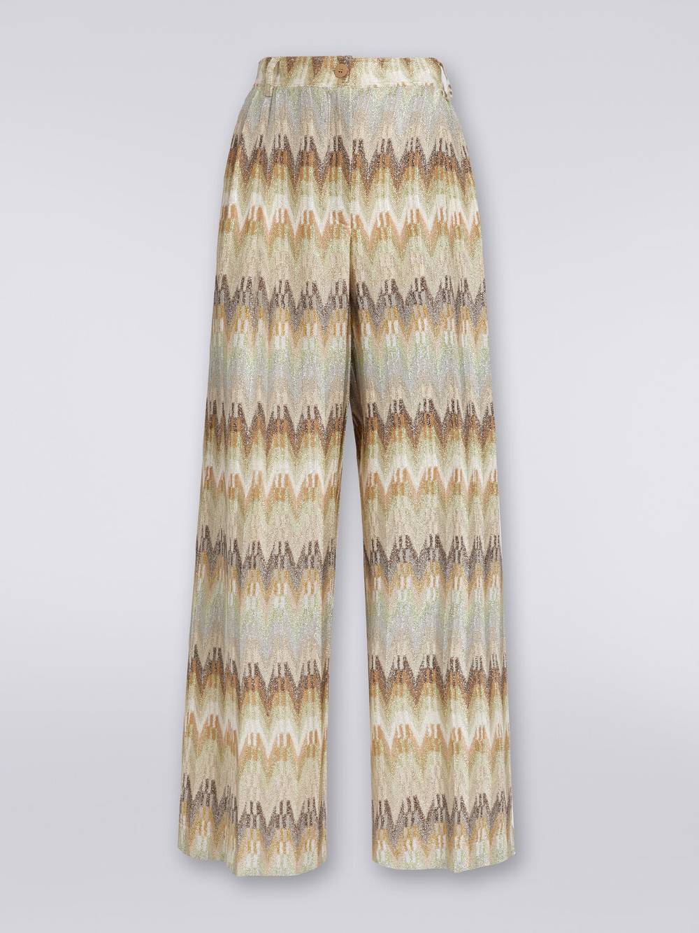 Missoni Pantaloni classici in viscosa zig zag con lurex Promozione Limitata