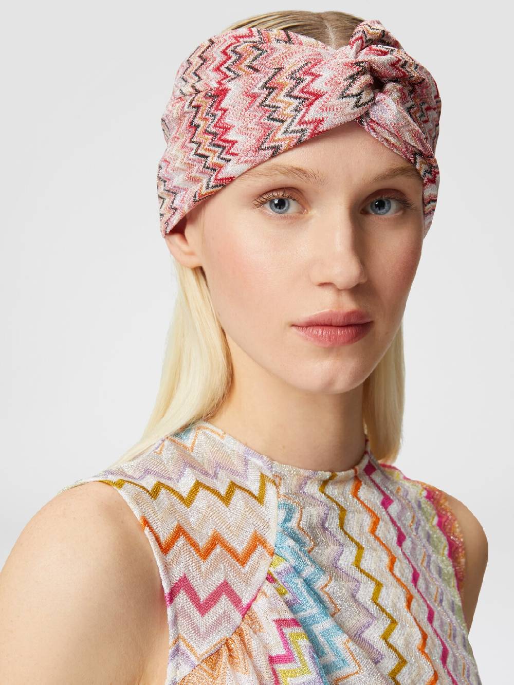Missoni Fascia in viscosa chevron con lurex Prezzo Ridotto