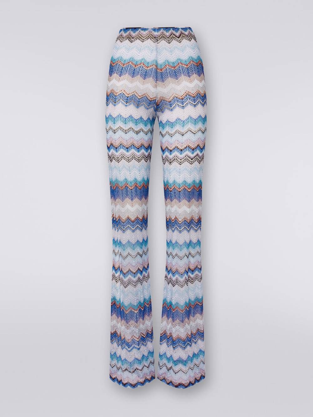 Missoni Pantaloni copricostume in crochet zig zag con lurex Presa