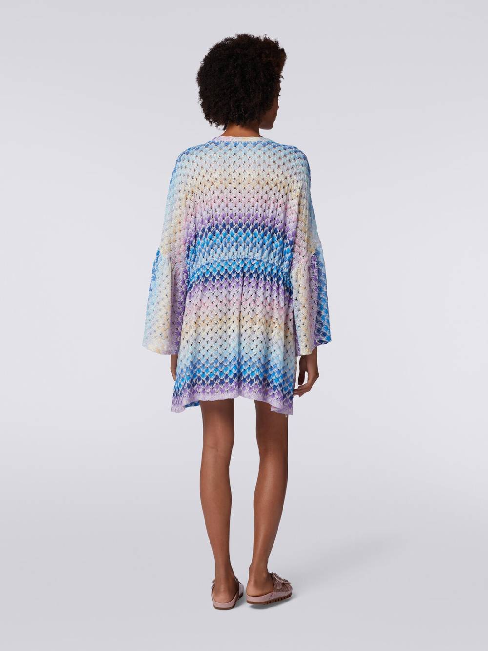 Missoni Caftano copricostume corto effetto pizzo con lurex Online