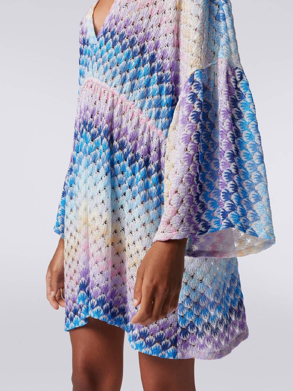 Missoni Caftano copricostume corto effetto pizzo con lurex Online