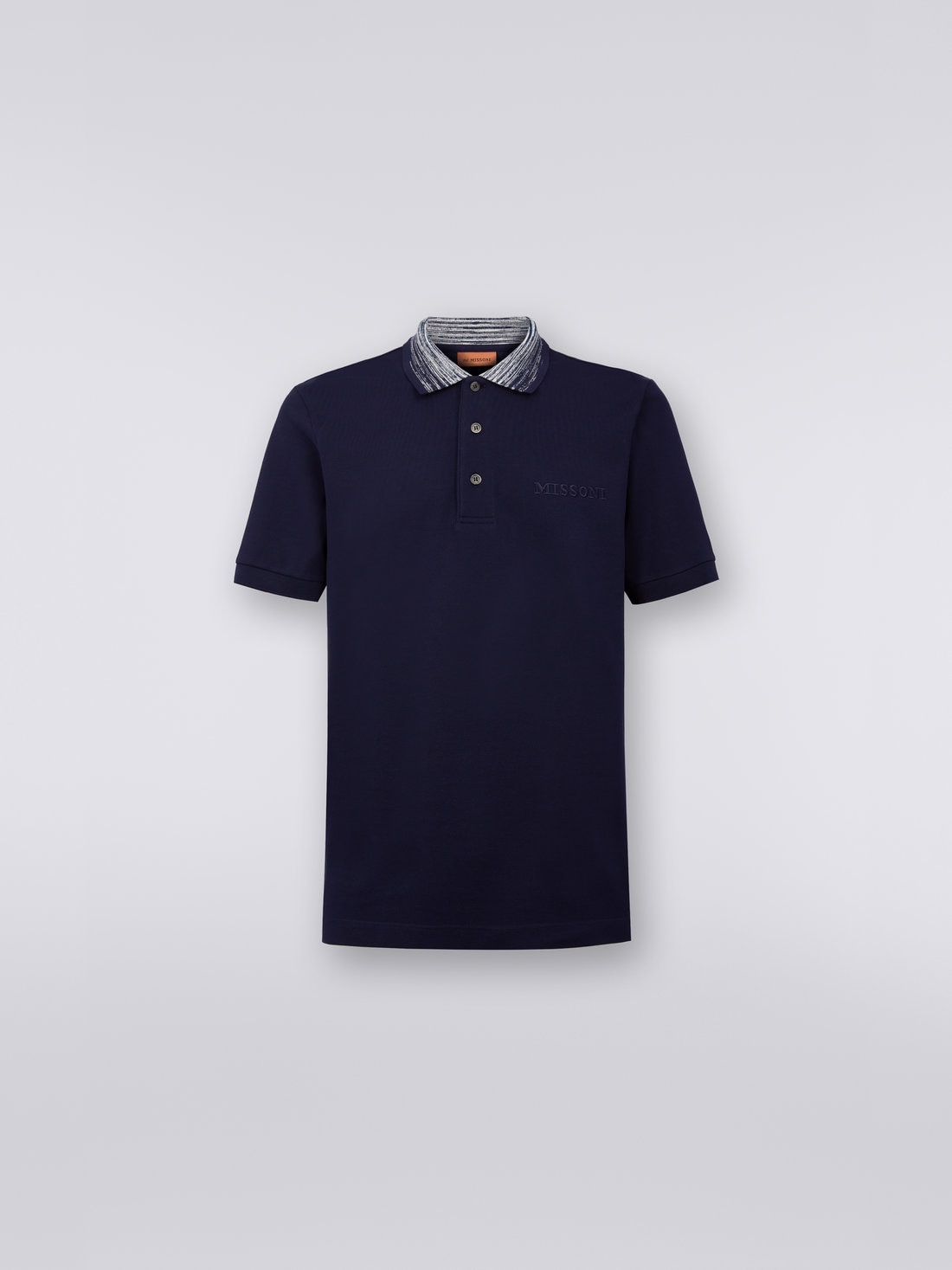 Missoni Polo in cotone con colletto fiammato e scritta logo Outlet
