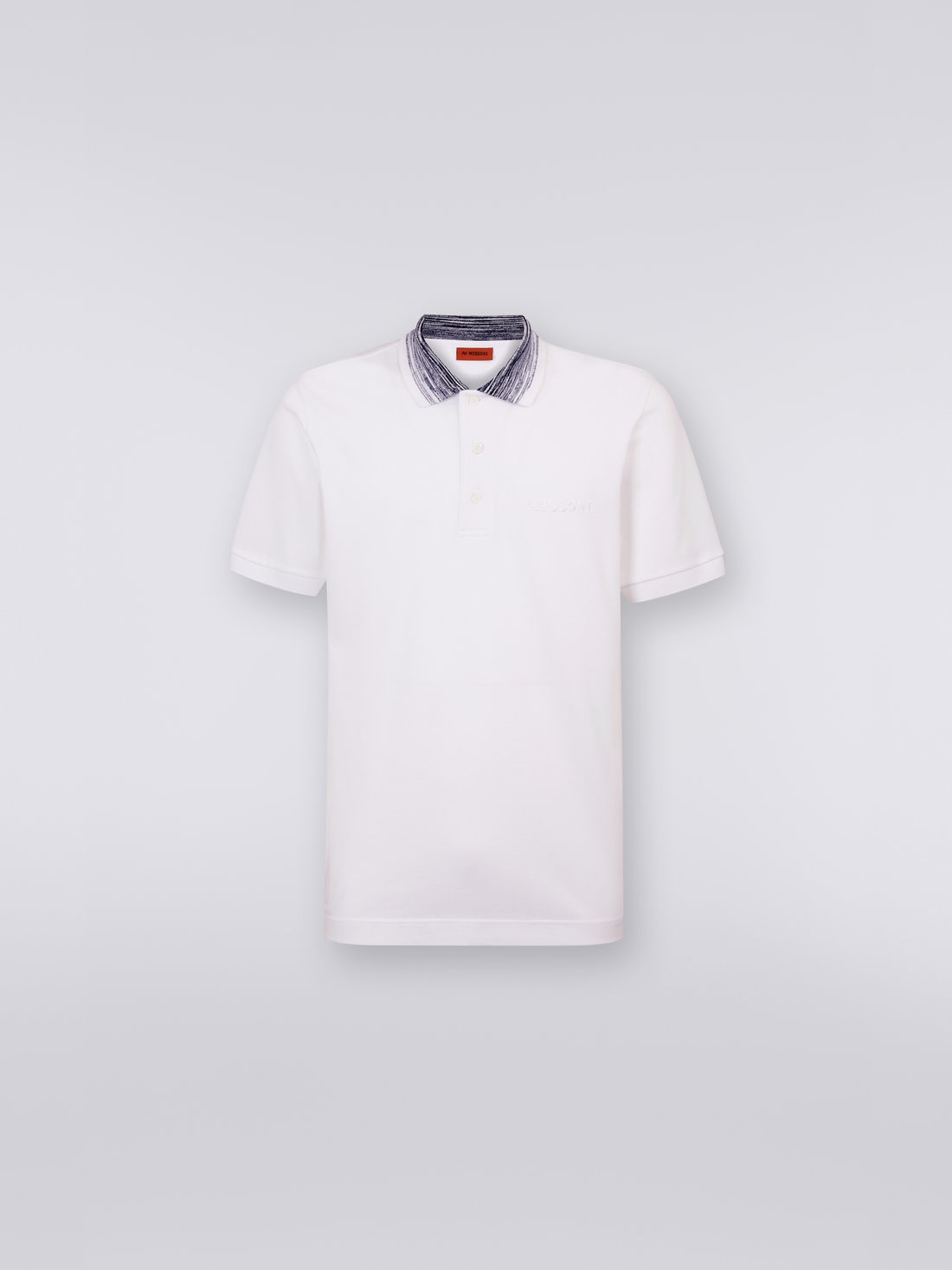 Missoni Polo in cotone con colletto fiammato e scritta logo In Vendita