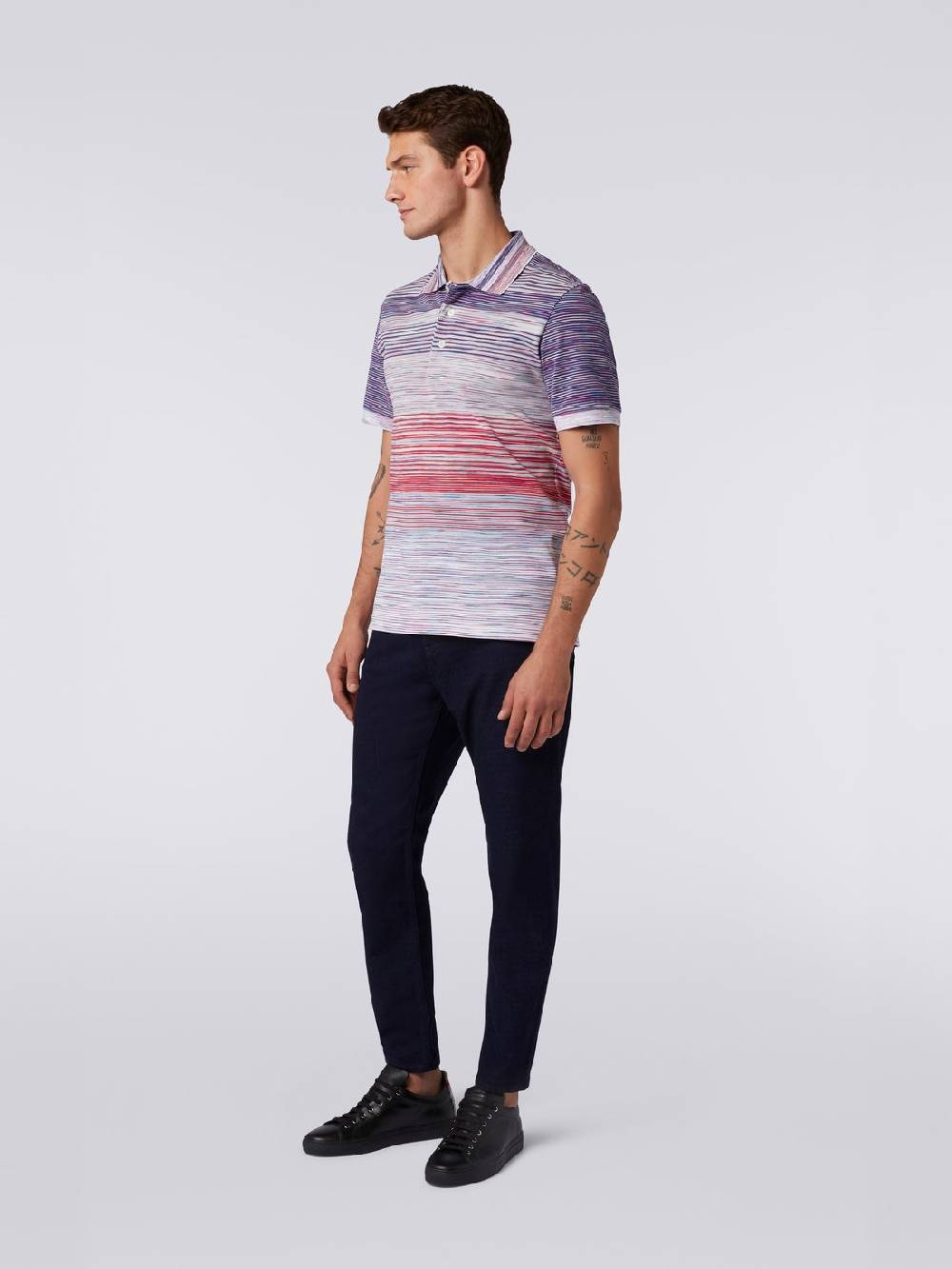 Missoni Polo in piquet di cotone fiammato Smaltimento dello stoccaggio