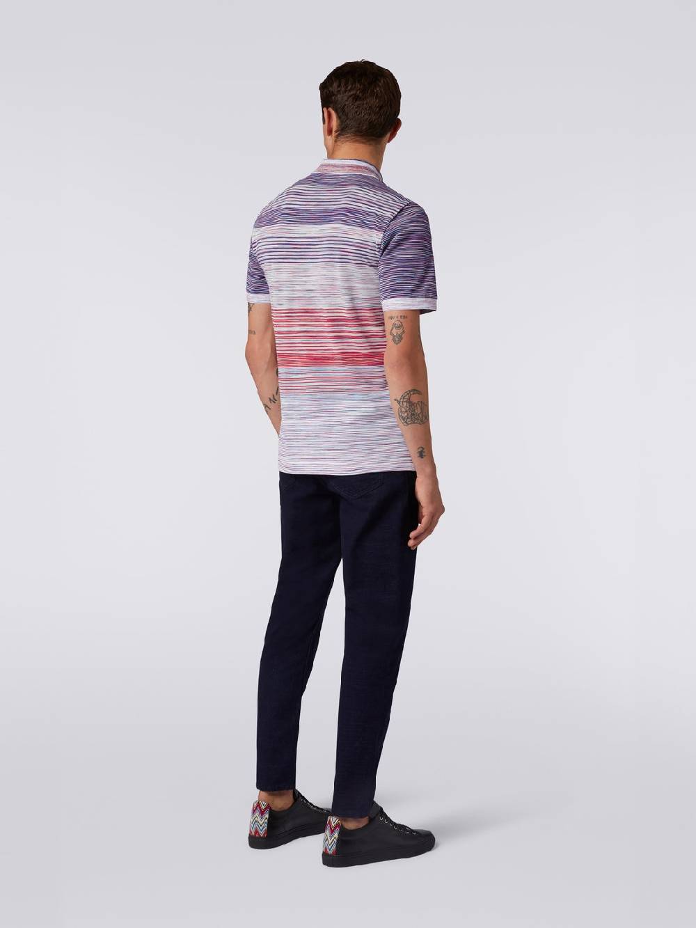 Missoni Polo in piquet di cotone fiammato Smaltimento dello stoccaggio