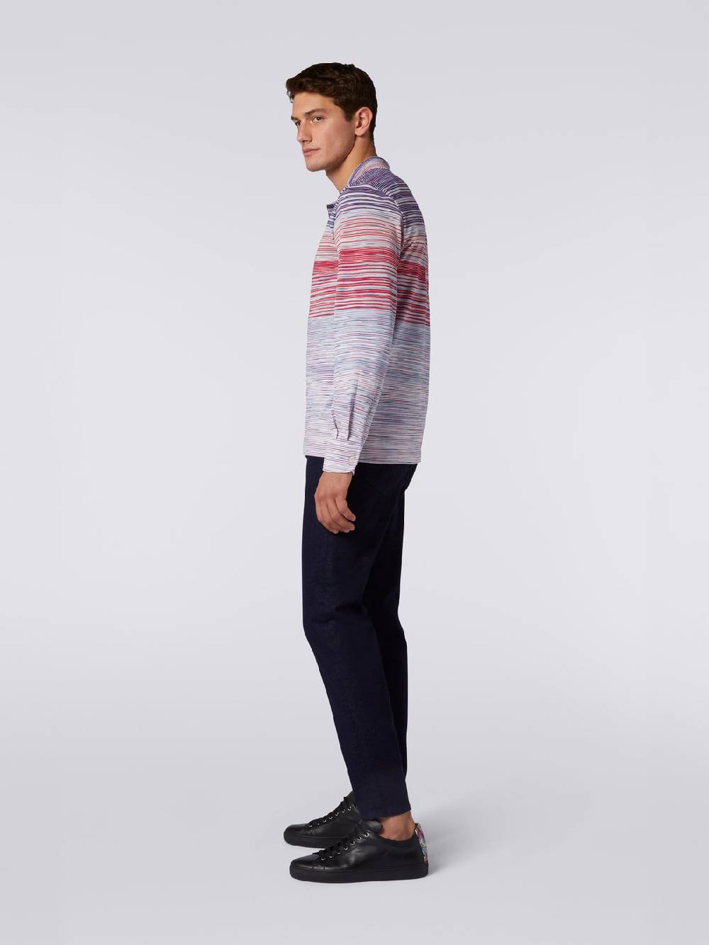 Missoni Polo a maniche lunghe in viscosa fiammata Hotsell