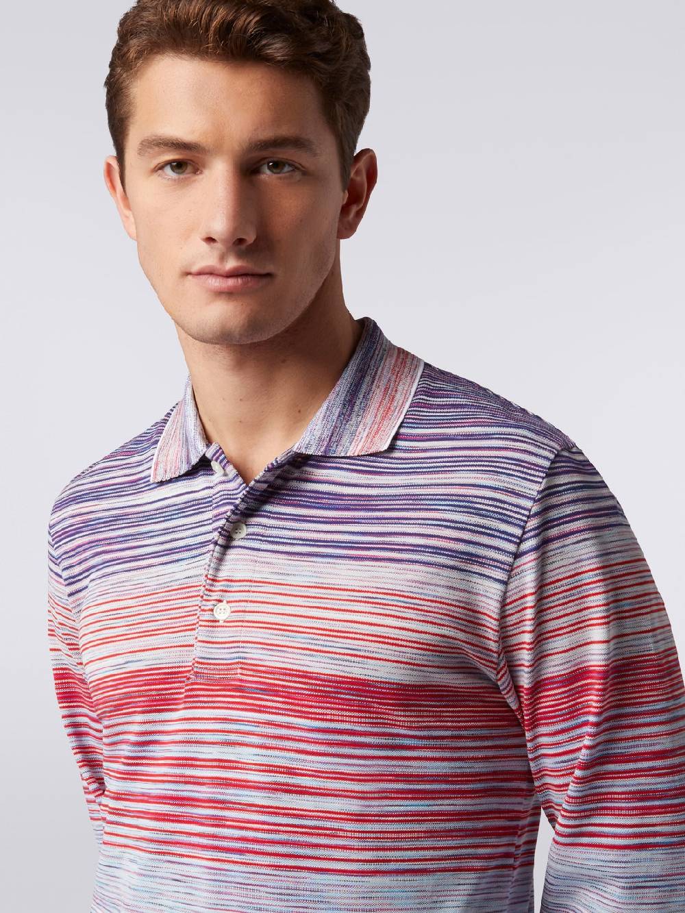Missoni Polo a maniche lunghe in viscosa fiammata Hotsell