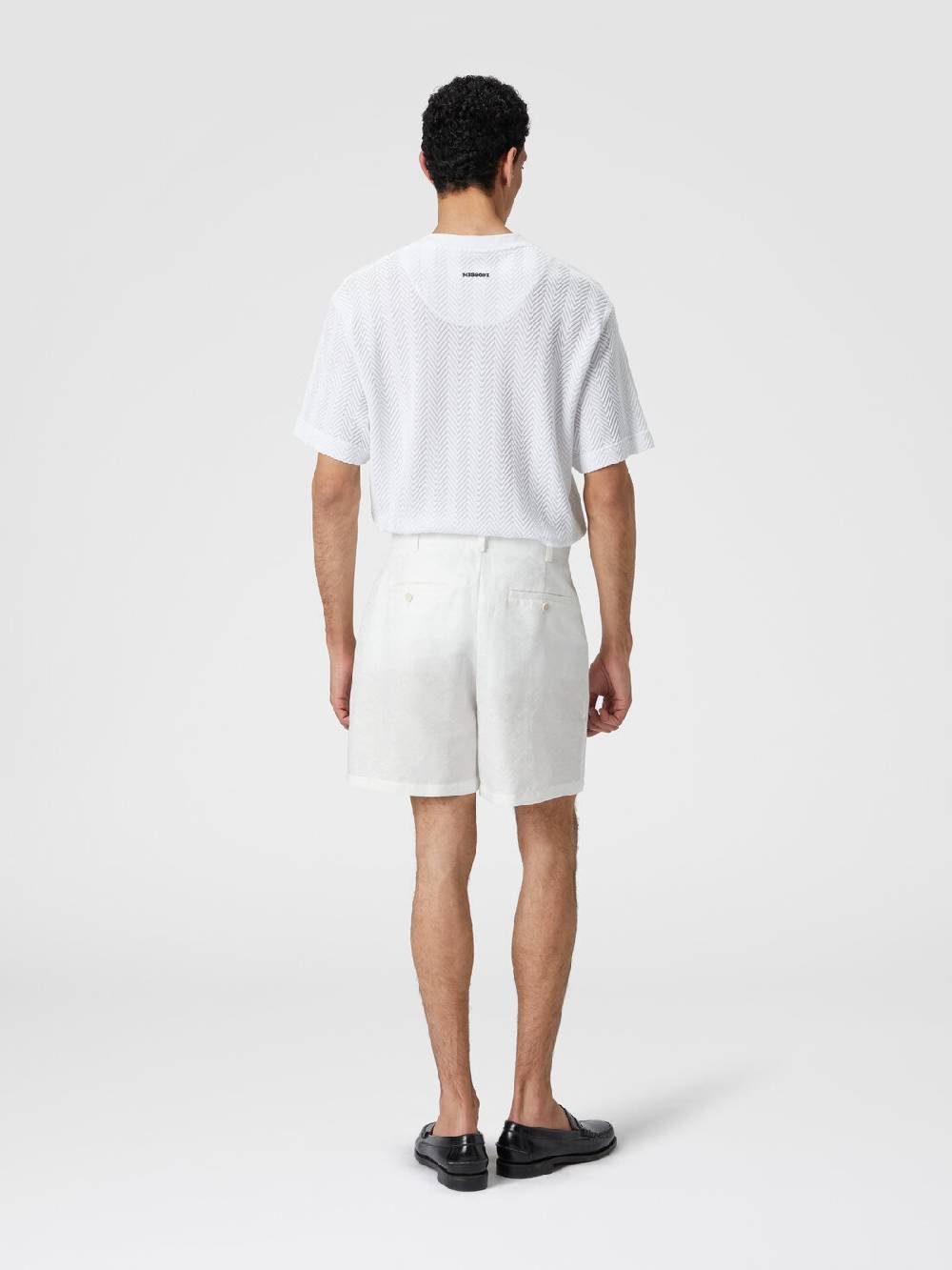 Missoni Bermuda in misto cotone motivo zig zag Saldi Di Fabbrica