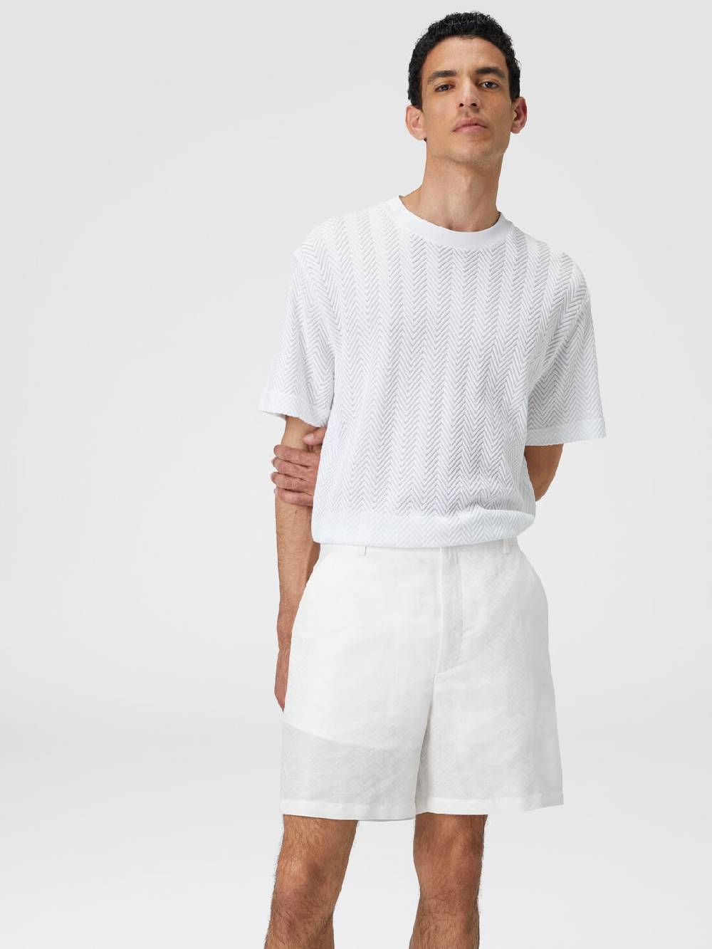 Missoni Bermuda in misto cotone motivo zig zag Saldi Di Fabbrica