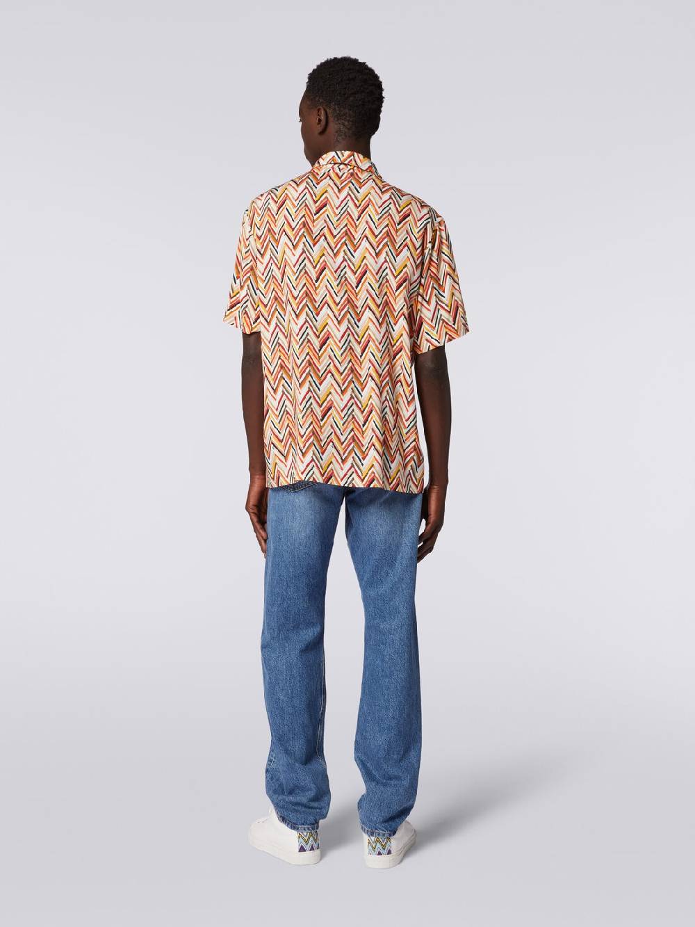 Missoni Camicia a maniche corte in viscosa con stampa zig zag I Più Venduti