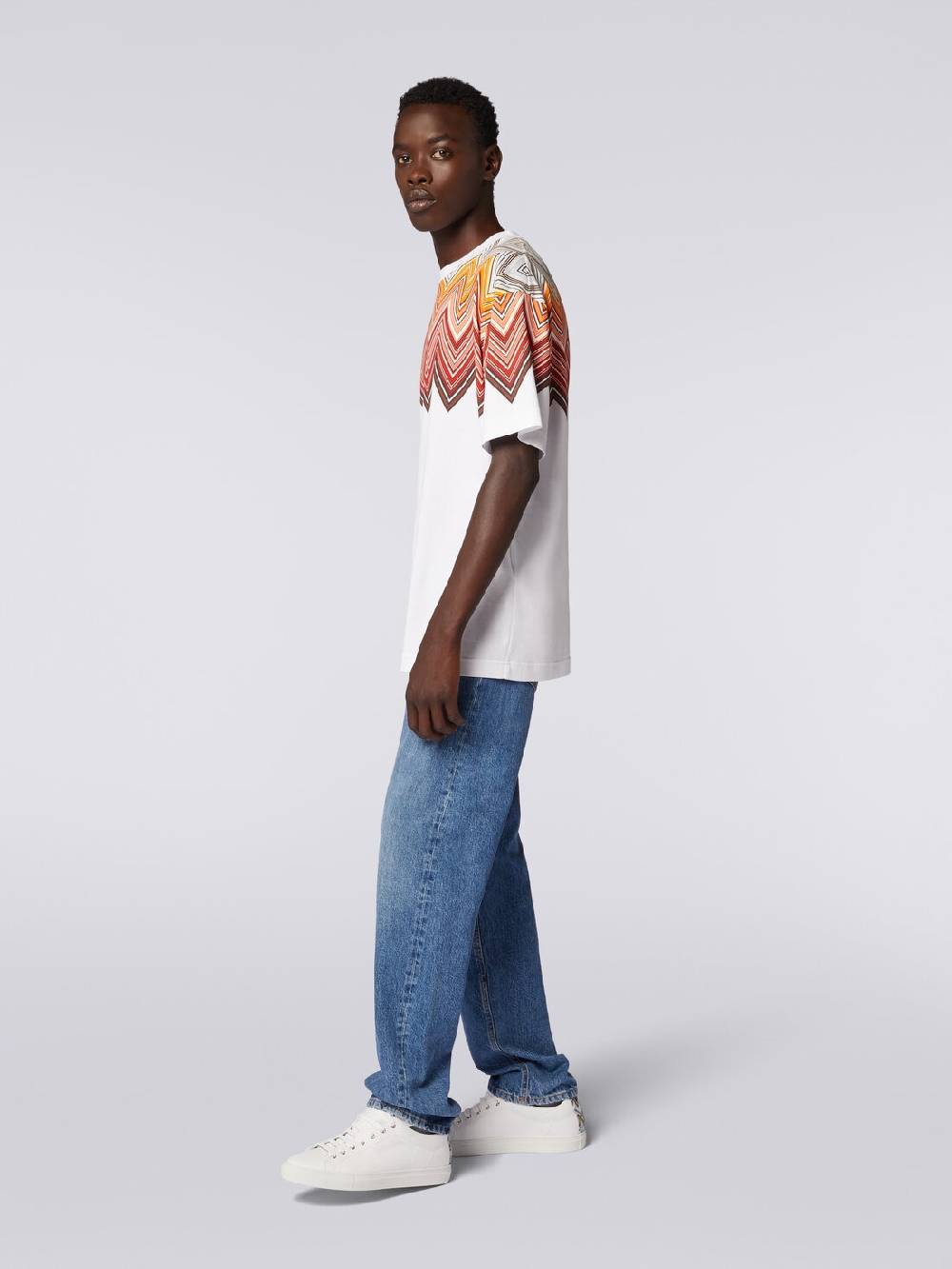 Missoni T-shirt oversize in cotone con stampa macro zig zag Negozio