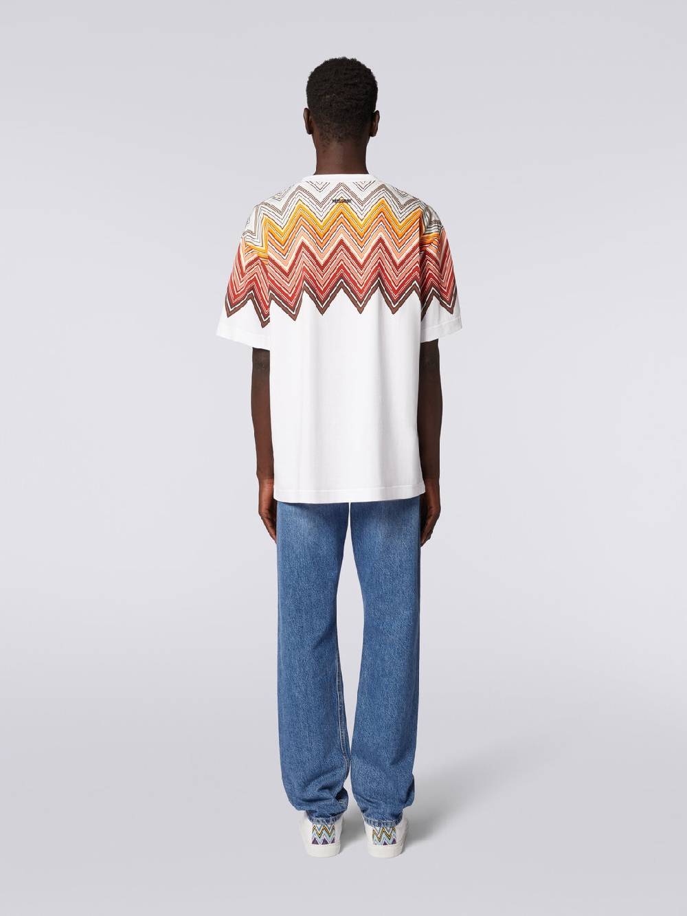 Missoni T-shirt oversize in cotone con stampa macro zig zag Negozio