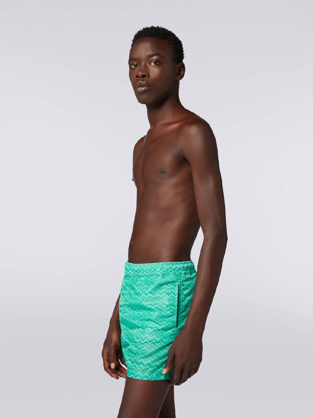 Missoni Boxer mare con stampa zig zag tonale In Saldo