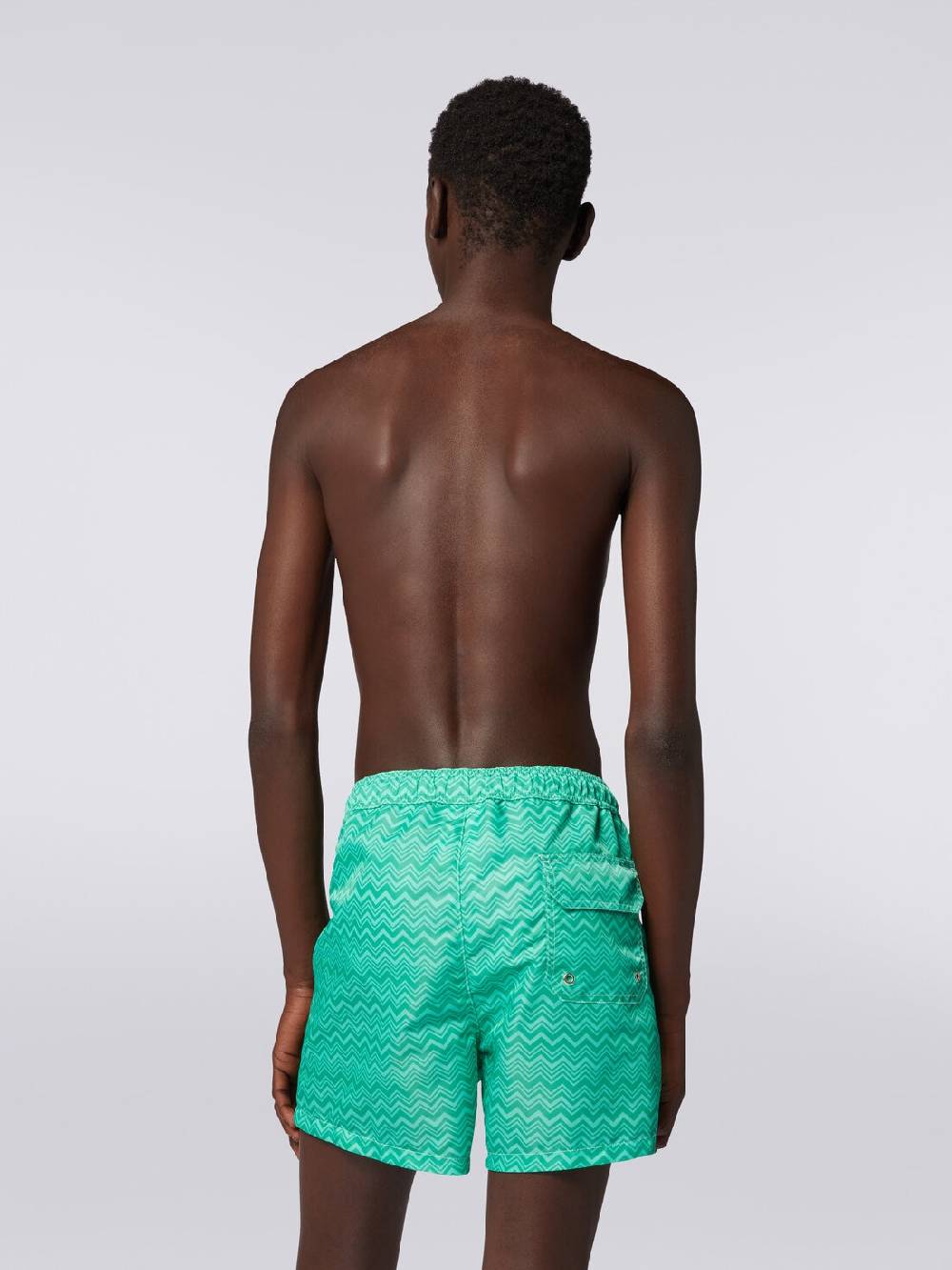 Missoni Boxer mare con stampa zig zag tonale In Saldo