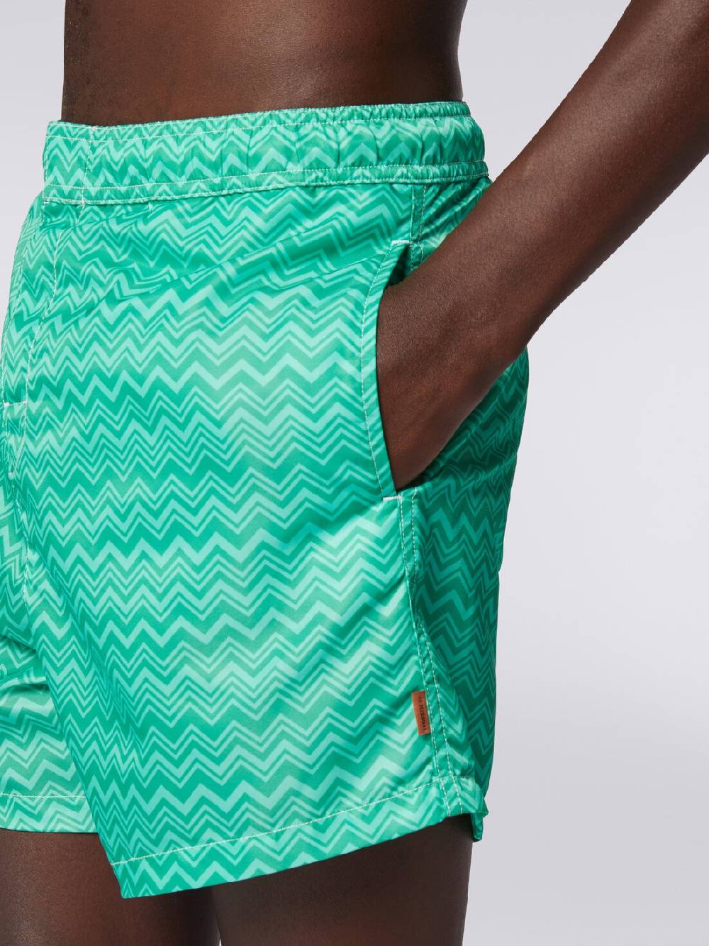 Missoni Boxer mare con stampa zig zag tonale In Saldo