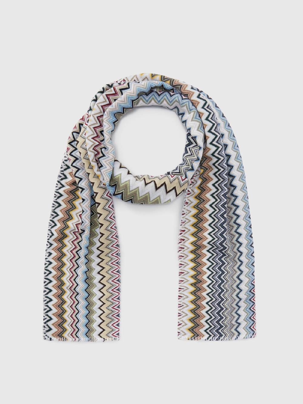 Missoni Sciarpa in maglia di cotone chevron Nuova