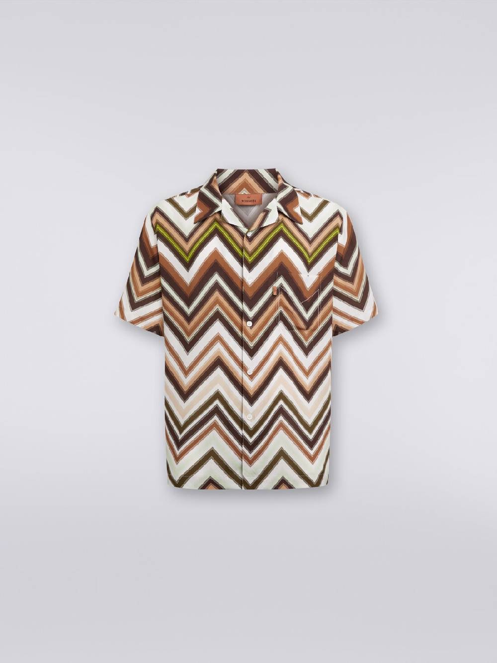 Missoni Camicia a maniche corte in viscosa con stampa chevron Qualità