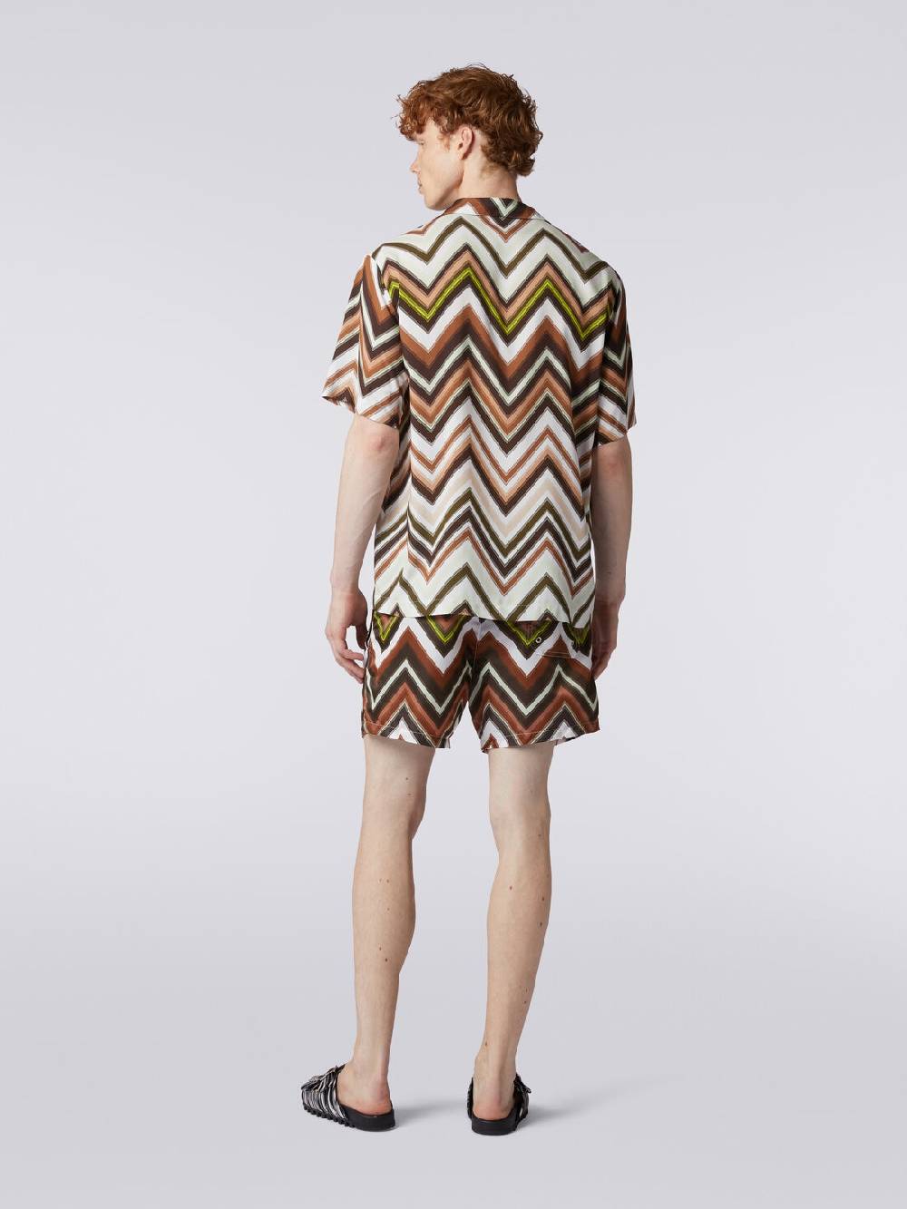 Missoni Camicia a maniche corte in viscosa con stampa chevron Qualità