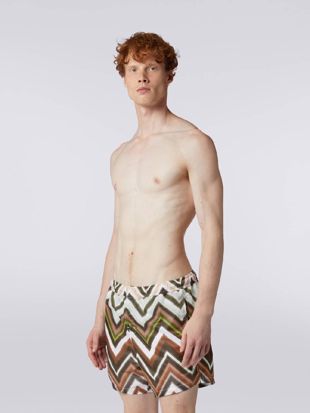 Missoni Boxer mare in nylon con macro-zig zag in gradazione Vendita