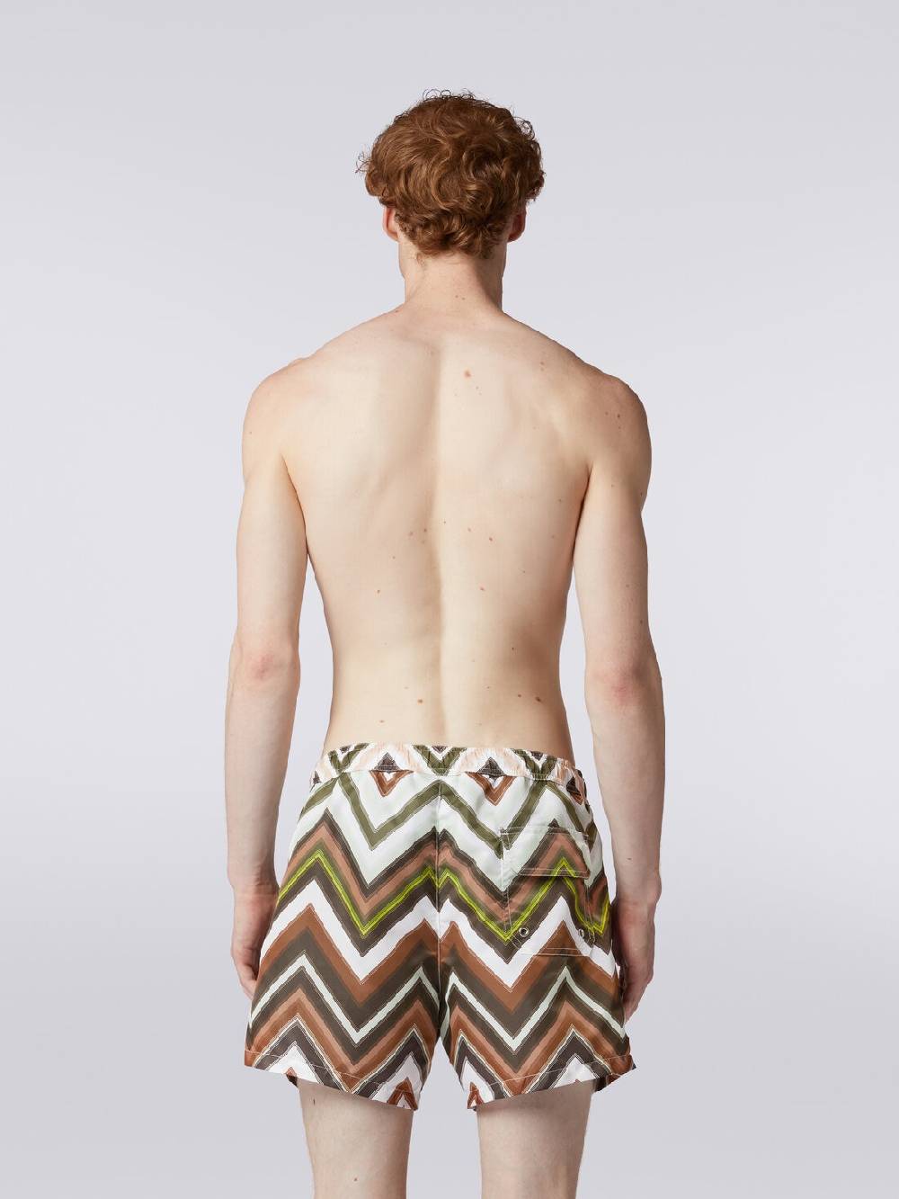 Missoni Boxer mare in nylon con macro-zig zag in gradazione Vendita