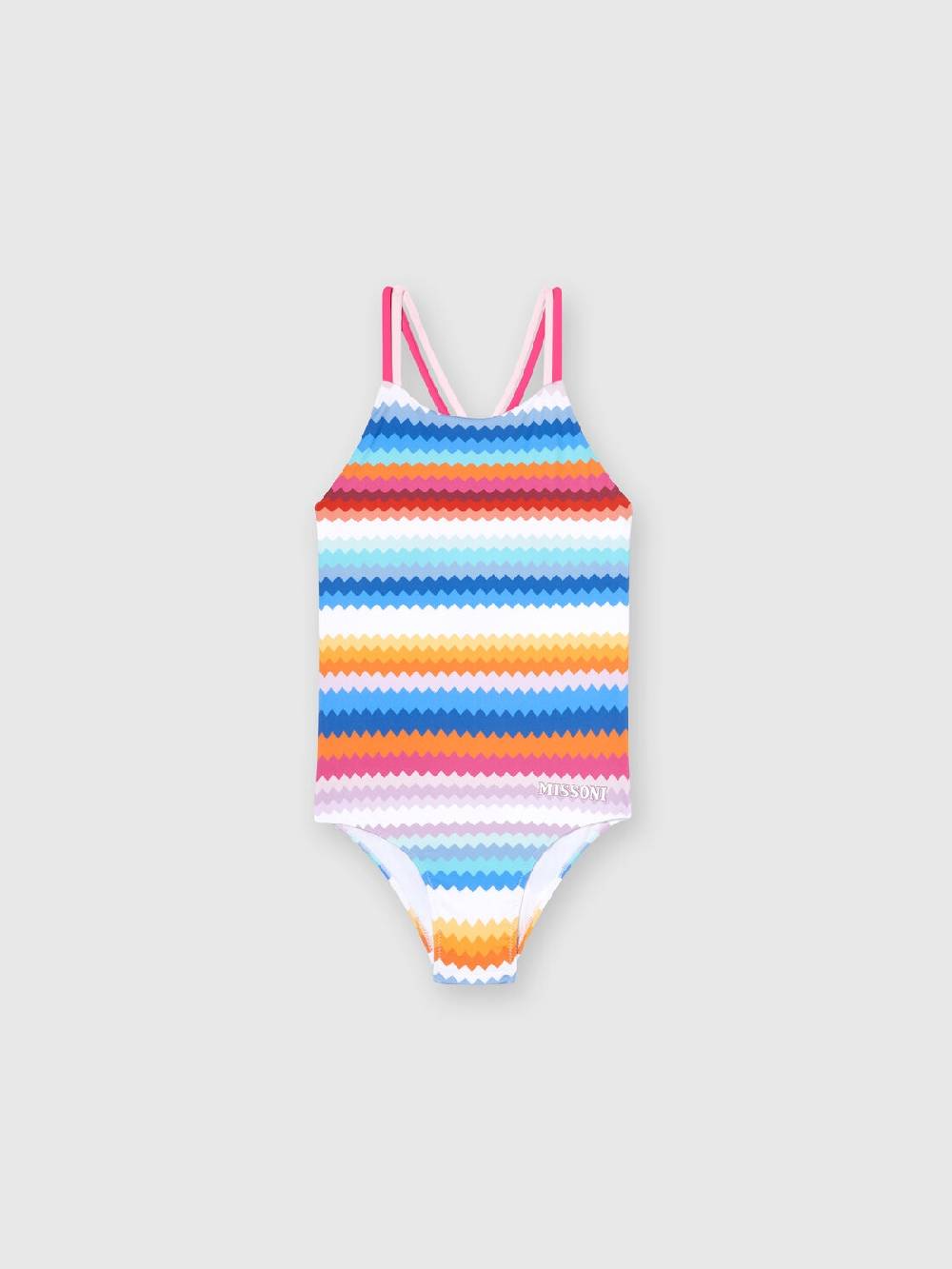 Missoni Costume intero zig zag con scritta logo Soddisfazione Garantita