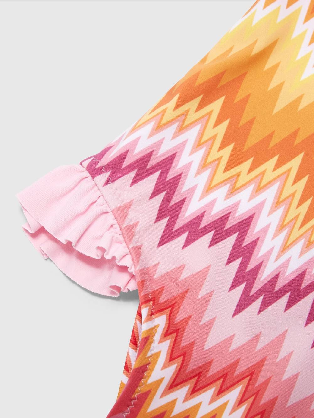 Missoni Costume intero chevron con volant e logo Qualità Garantita