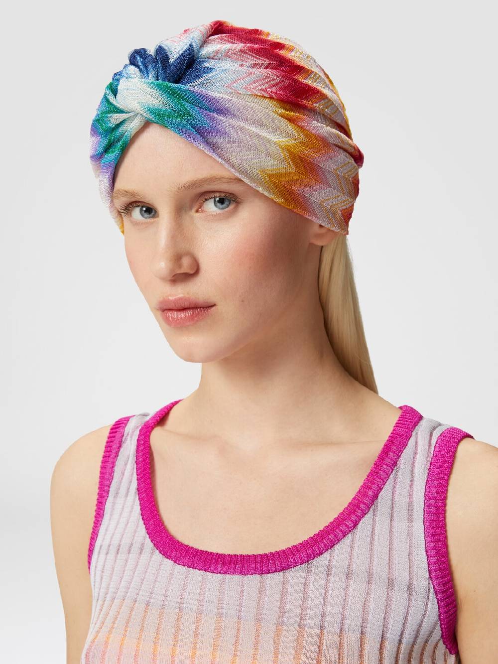 Missoni Turbante in viscosa chevron con lamé Convenienza