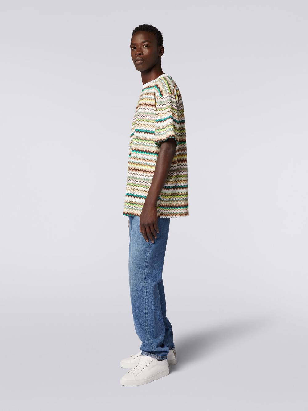 Missoni T-shirt oversize in cotone con stampa zig zag Economico