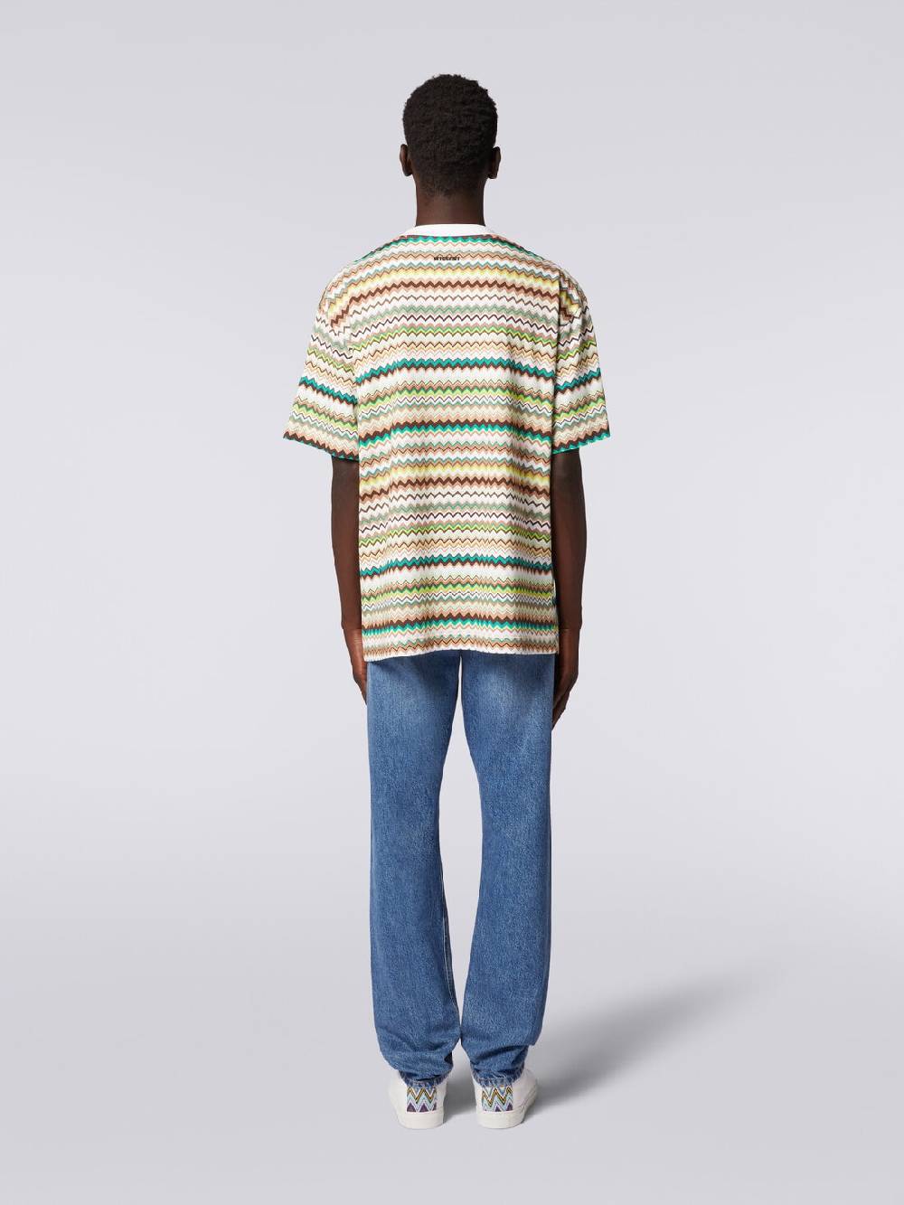 Missoni T-shirt oversize in cotone con stampa zig zag Economico
