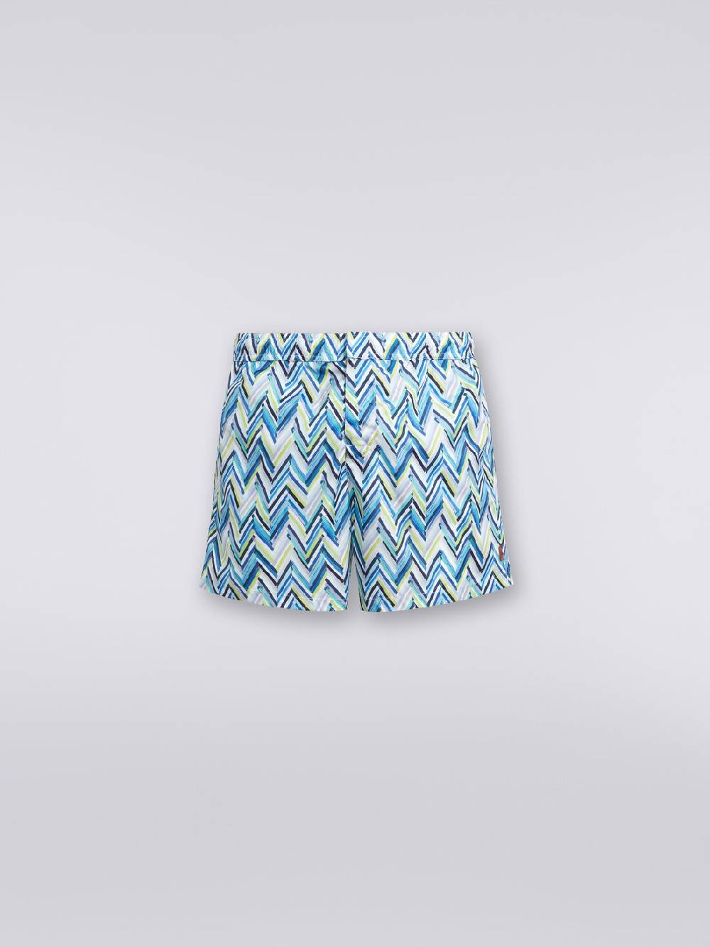 Missoni Boxer mare con stampa zig zag effetto spennellate Online