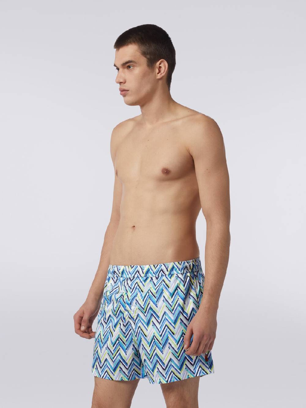 Missoni Boxer mare con stampa zig zag effetto spennellate Online