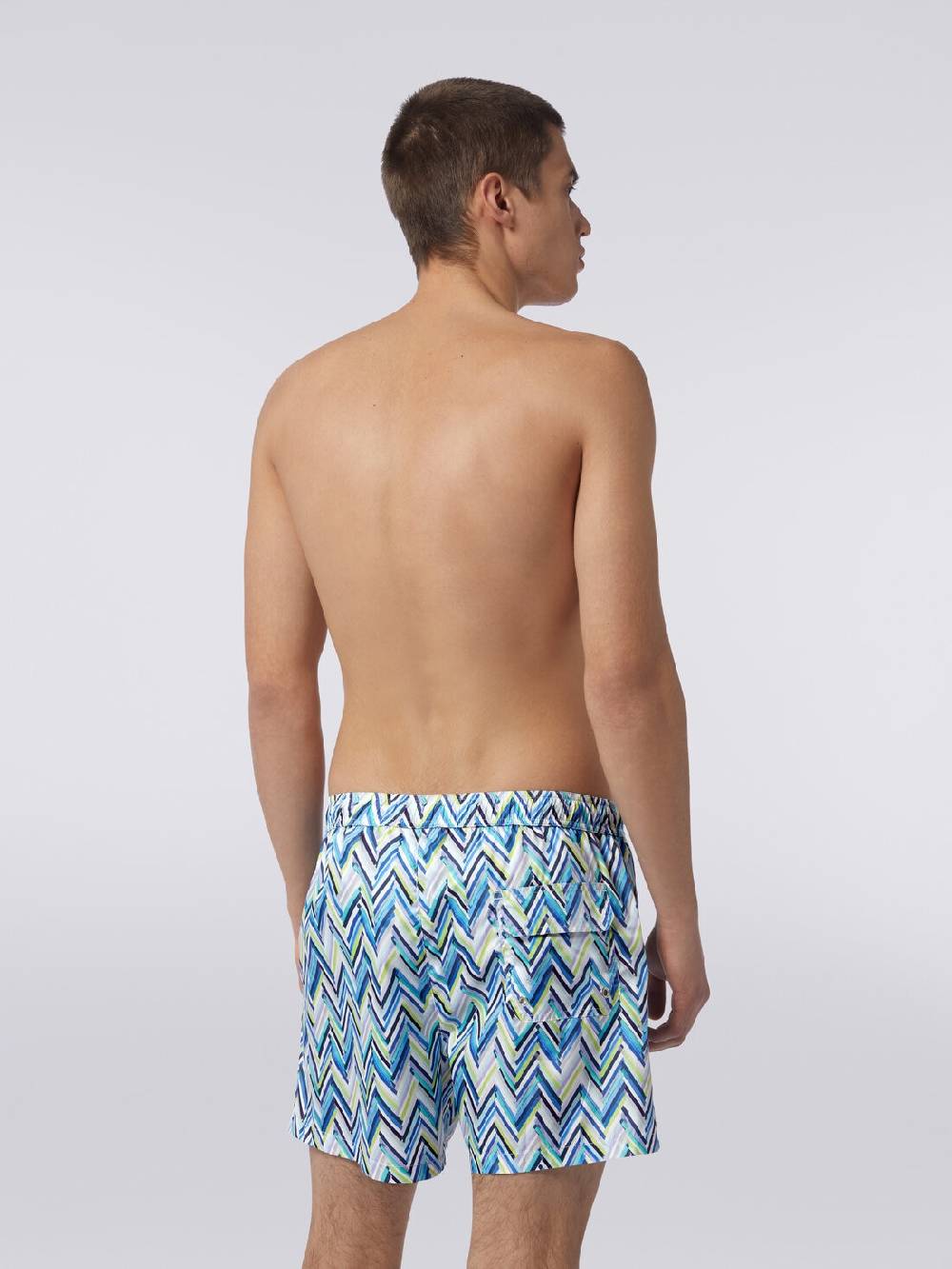 Missoni Boxer mare con stampa zig zag effetto spennellate Online