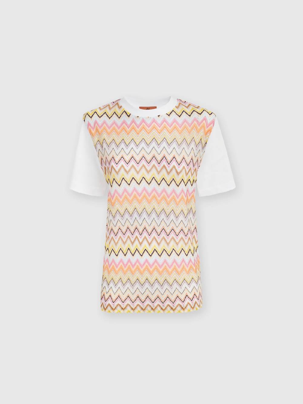 Missoni T-shirt in jersey di cotone con inserti chevron I Più Venduti