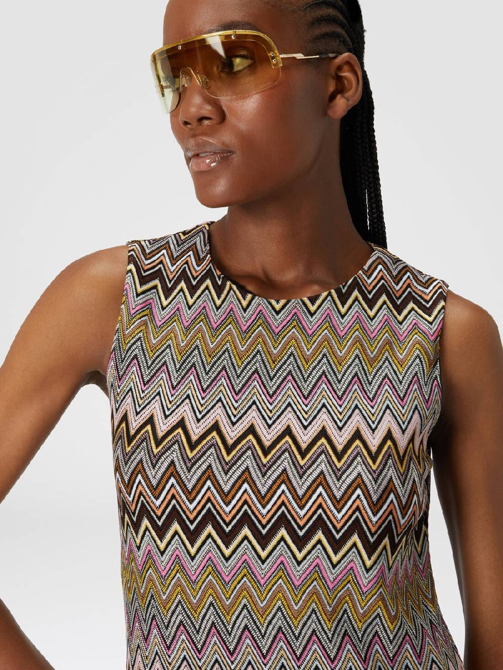 Missoni Mini-abito senza maniche in viscosa zig zag 2025