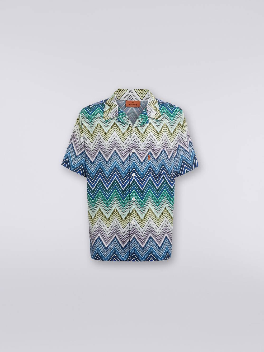 Missoni Camicia a maniche corte in viscosa con stampa macro zig zag Italia