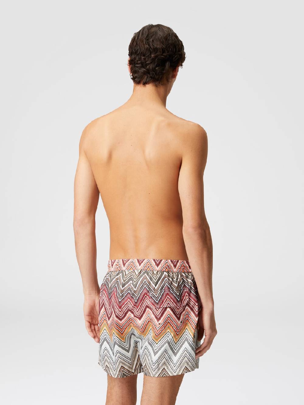 Missoni Boxer mare con stampa macro zig zag In Linea
