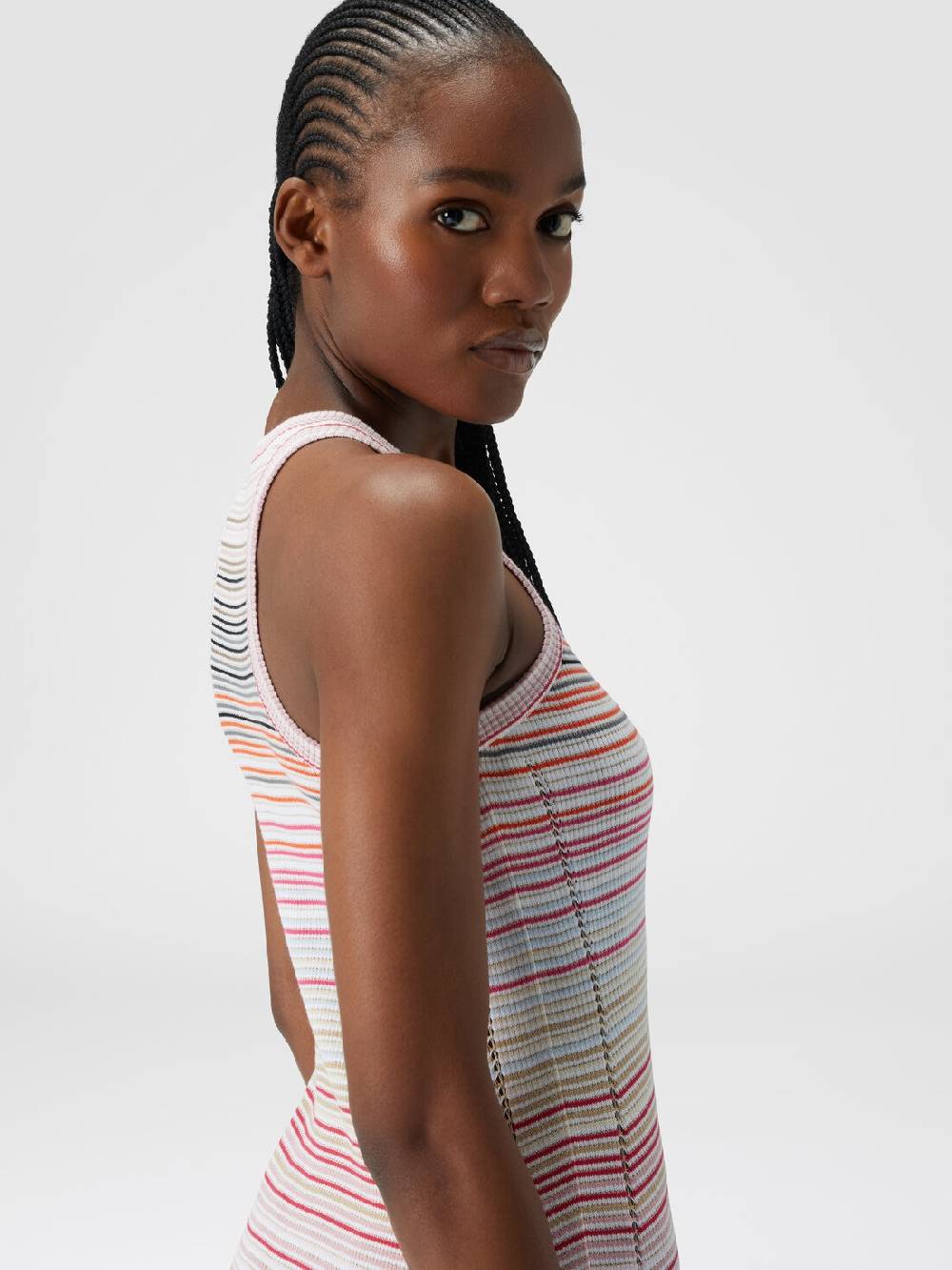Missoni Abito lungo a righe in cotone e viscosa Nuovo