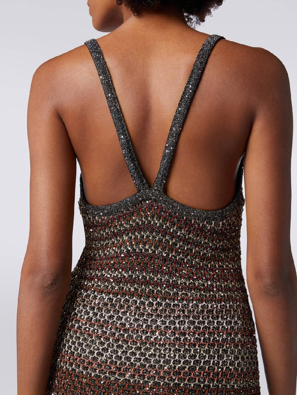 Missoni Abito lungo in maglia zig zag con trama effetto uncinetto Vendita