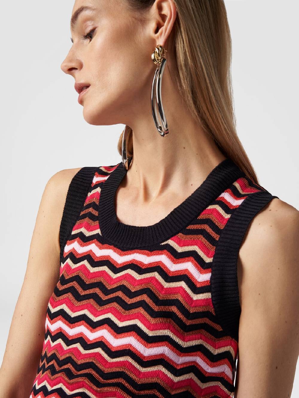 Missoni Abito senza maniche in maglia zig zag Soddisfazione Garantita